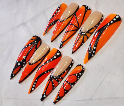"Monarch Muse" Press-On Nails Set