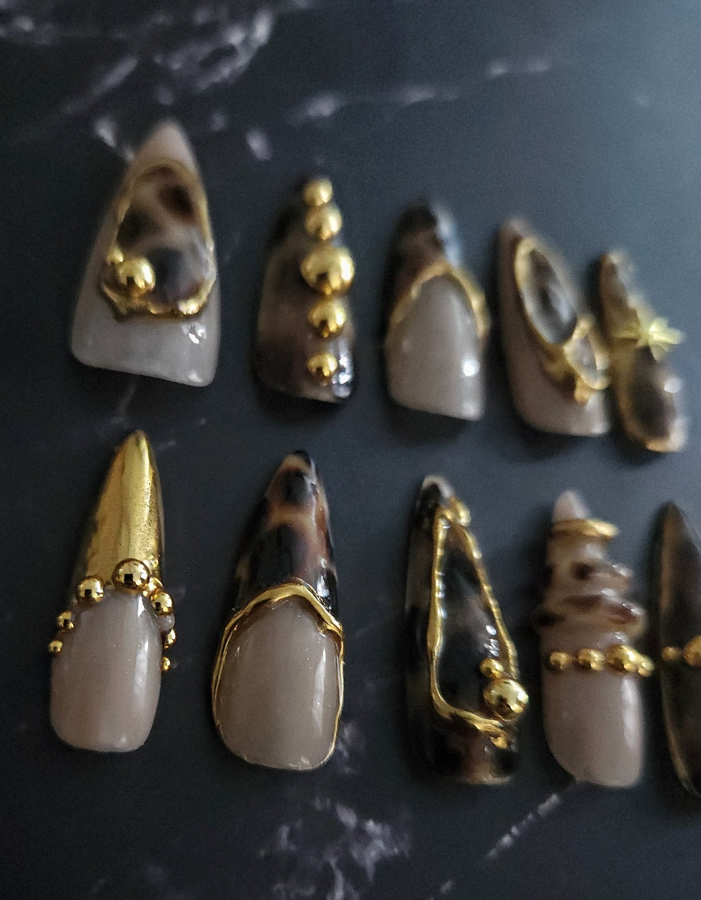"Shell Seduction" Press-On Nails Set