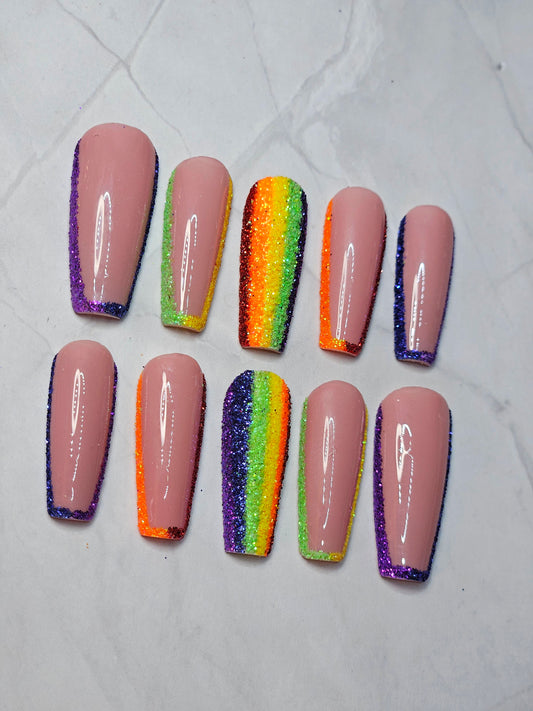 "Rainbow Rush" Press-On Nails Set