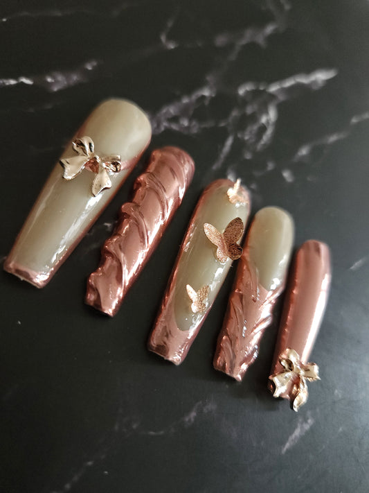 "Rosé Radiance" Press-On Nails Set