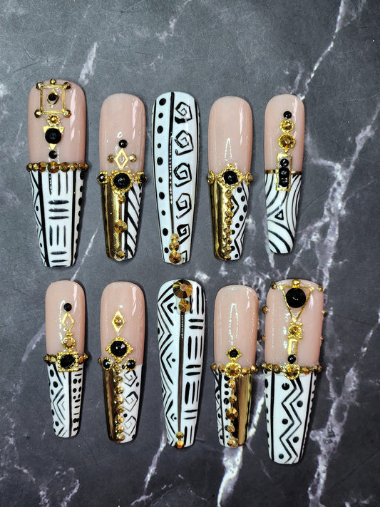 "Golden Legacy" Press-On Nails Set