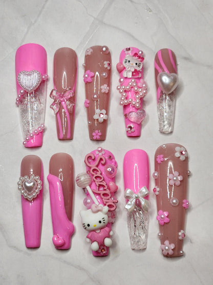 "Icy Pink Era" Press-On Nails Set