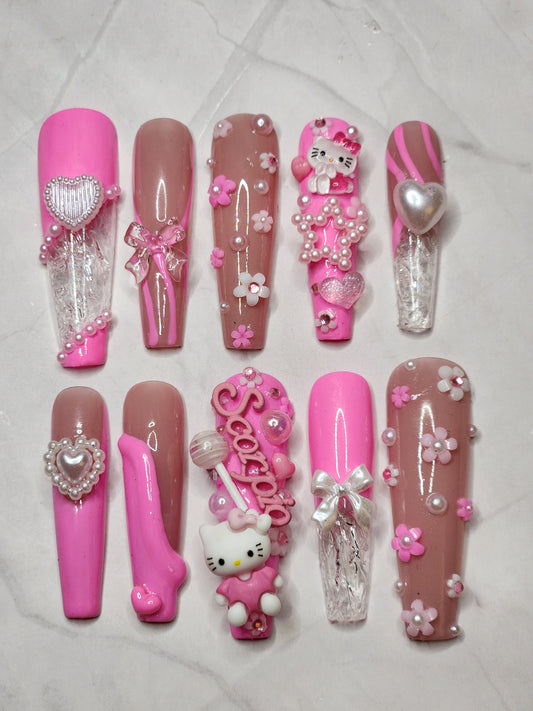 "Icy Pink Era" Press-On Nails Set
