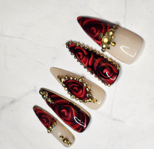 " Eternal Rose" Press-On Nails Set