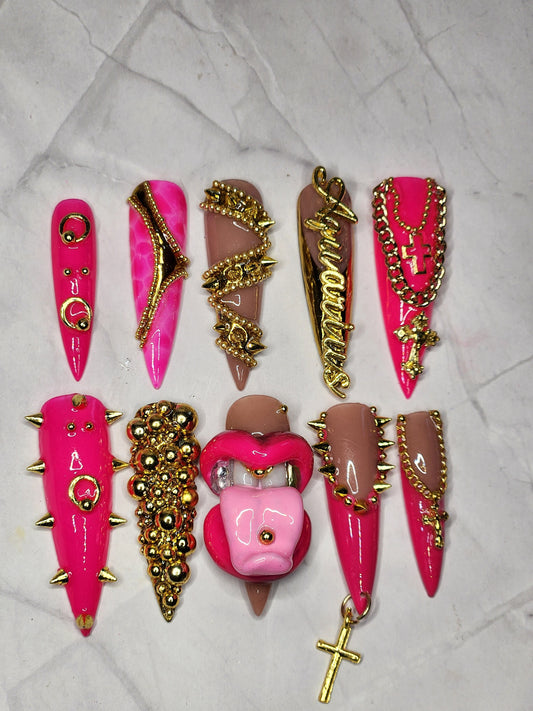 "Pretty Vicious" Press-On Nails Set