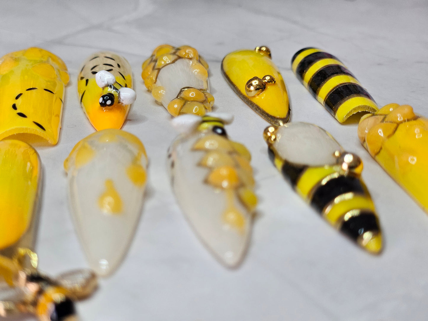 "Honey Drip" Press-On Nails Set