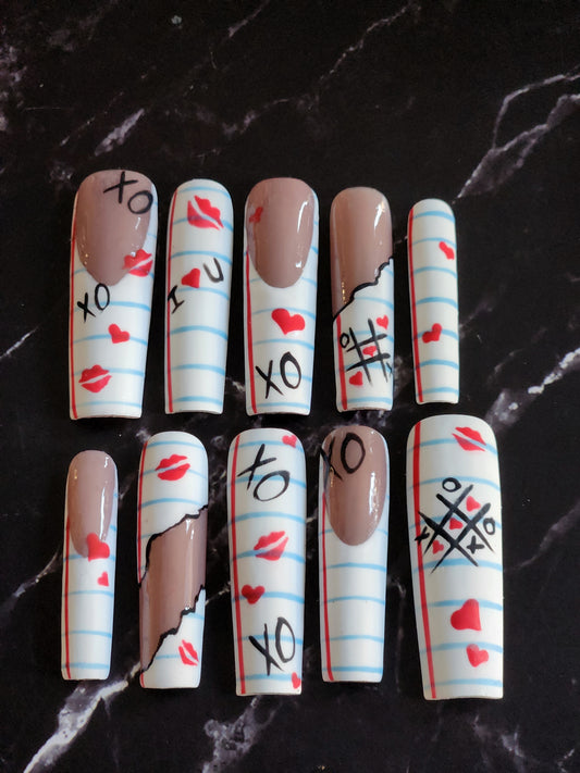 "Crush Confessions" Press-On Nails Set