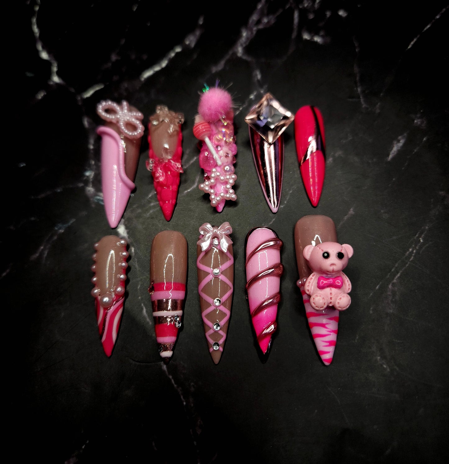 "Pretty Temper" Press-On Nails Set