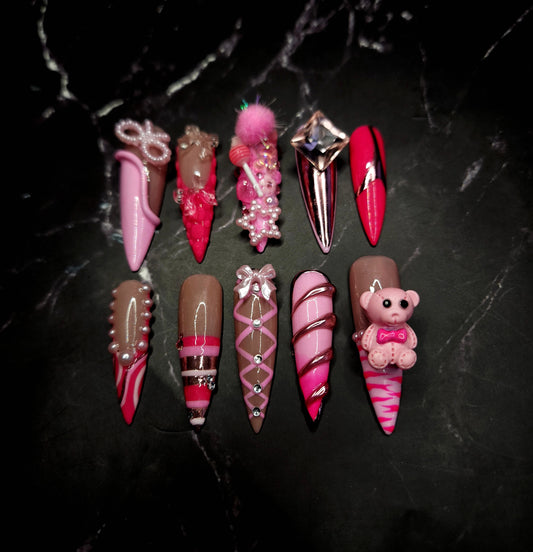 "Pretty Temper" Press-On Nails Set