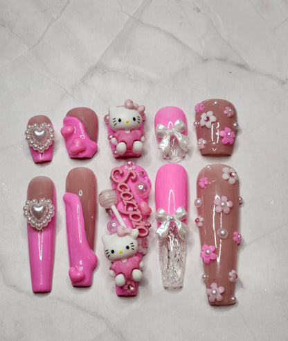"Icy Pink Era" Press-On Nails Set