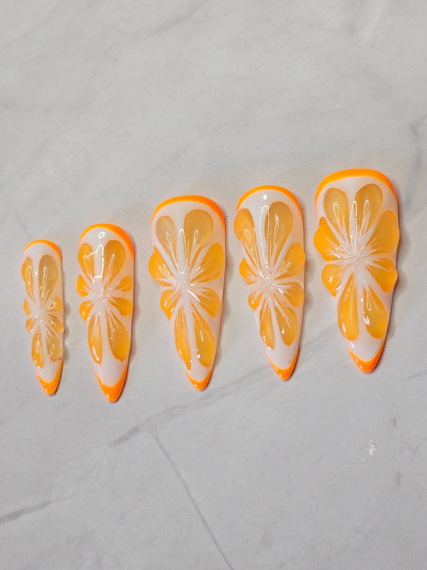 "Sunburst" Press-On Nails Set