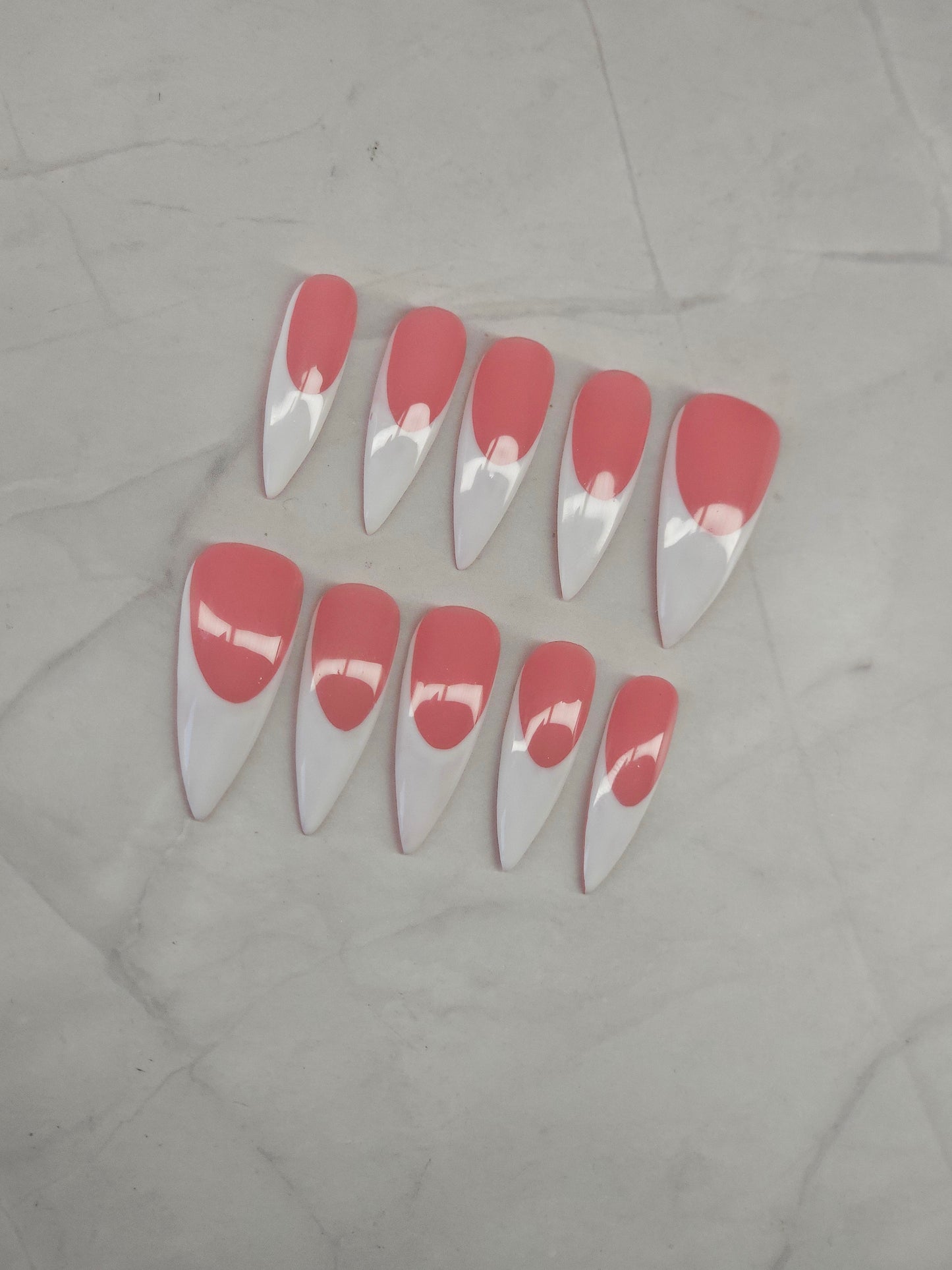 Pink based french tip Press-On Nails Set