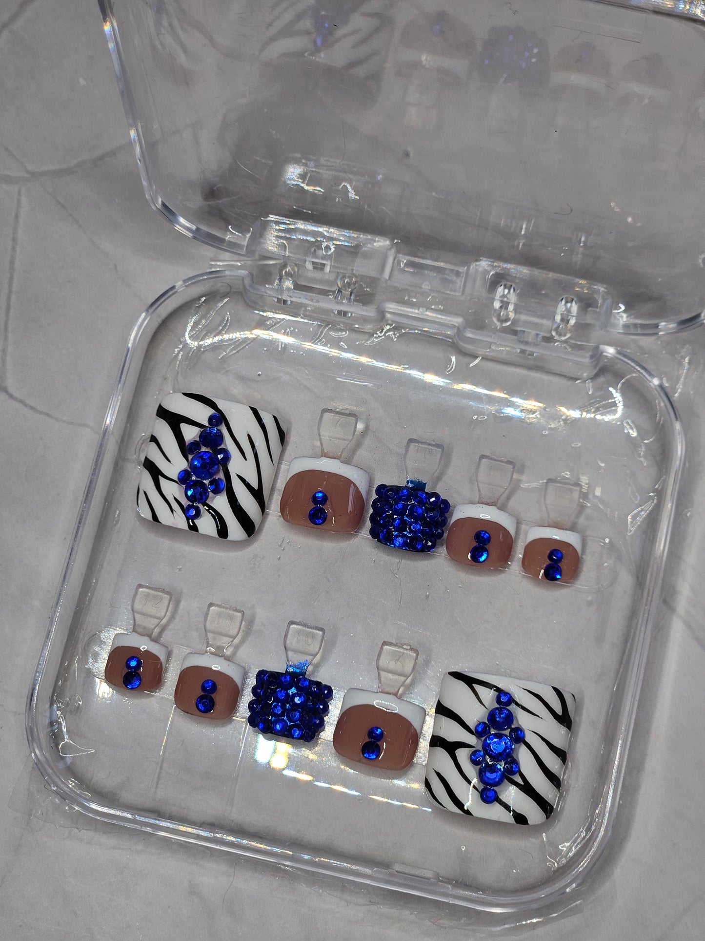 "Sapphire Savage" Press-On Toes Set