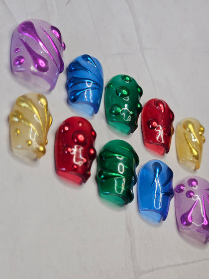"Jewel Pop" Mini Press-On Nails Set