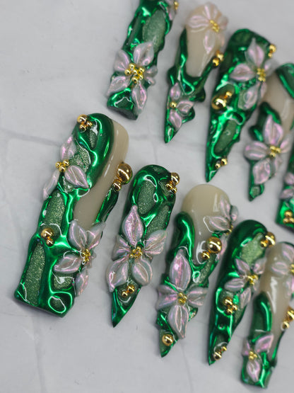 "EDEN OASIS" Press-On Nails Set