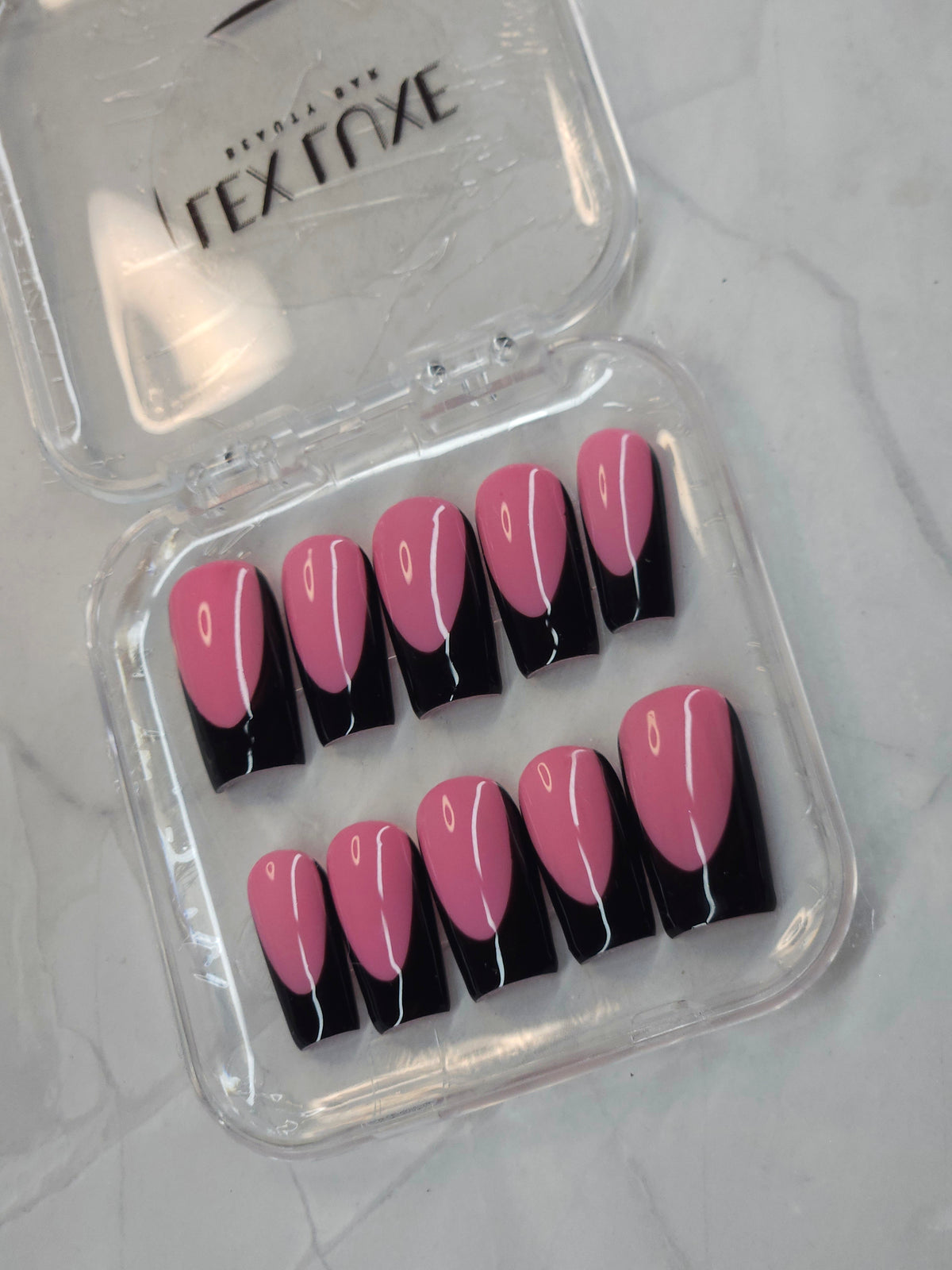 Pink based french tip Press-On Nails Set