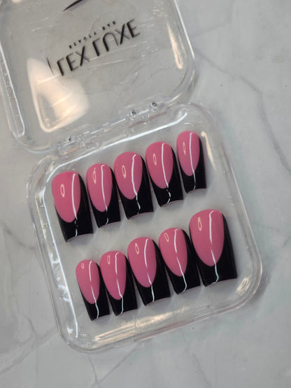 Pink based french tip Press-On Nails Set