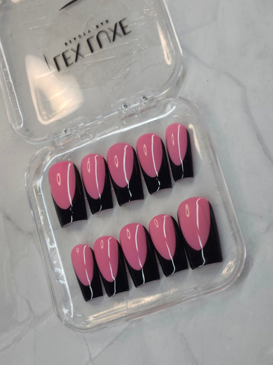 Pink based french tip Press-On Nails Set
